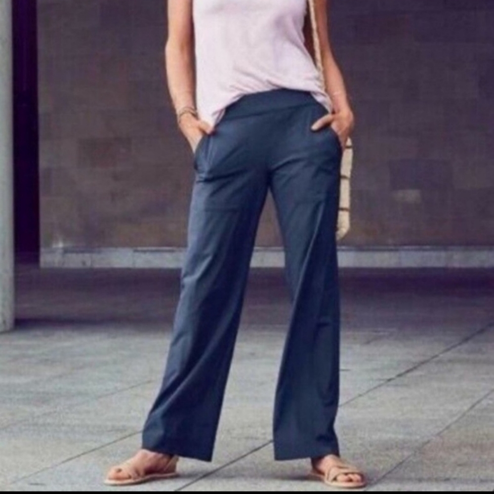Athleta Chelsea Wide Leg Pants Navy